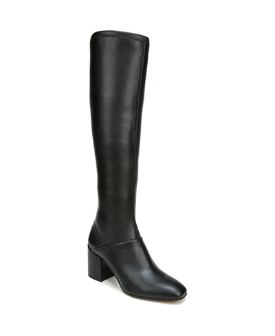 Shop Franco Sarto Tribute High Shaft Boots Women's Shoes In Black Faux Leather