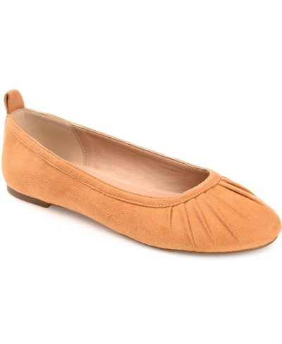 Journee Collection Tannya Womens Round Ballet Flats In Brown