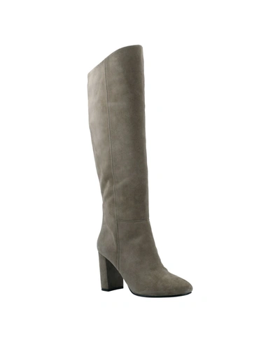 Shop Calvin Klein Women's Almay Tall Knee High Heeled Dress Boots Women's Shoes In Taupe