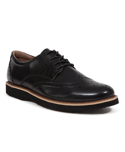 Shop Deer Stags Men's Walkmaster Wingtip Oxford1 S.u.p.r.o 2.0 Classic Comfort Oxford Shoes In Black