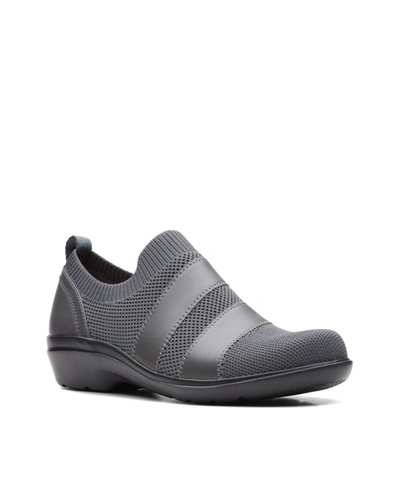 Shop Clarks Women's Collection Sashlyn Edge Slip-on Shoe In Dark Gray Combination