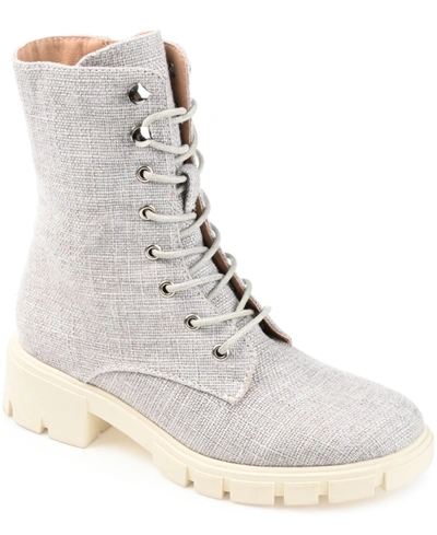 Shop Journee Collection Women's Madelynn Lug Sole Boots In Gray