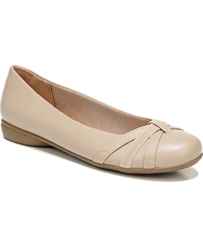 Shop Lifestride Abigail Flats Women's Shoes In Taupe Faux Leather