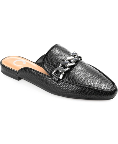 Shop Journee Collection Women's Hazina Chain Mules In Black