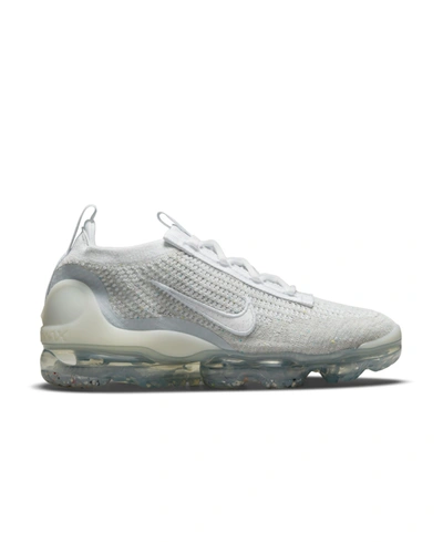 Shop Nike Women's Air Vapormax 2021 Flyknit Running Sneakers From Finish Line In White