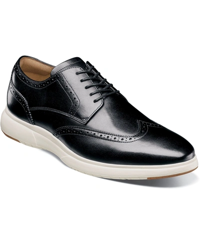 Shop Florsheim Men's Dash Wingtip Oxford Shoes In Black And White