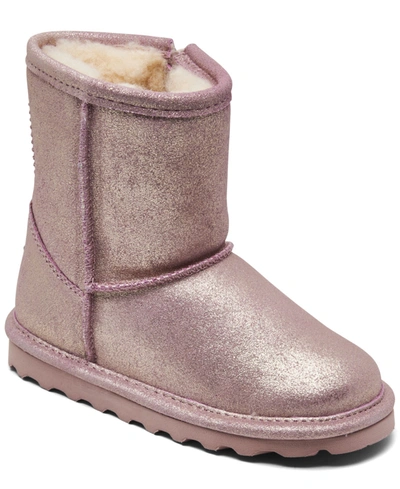 Shop Bearpaw Toddler Girls Elle Zipper Casual Boots From Finish Line In Pink Glitter
