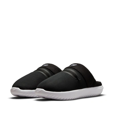 Shop Nike Men's Burrow Slippers From Finish Line In Black/white