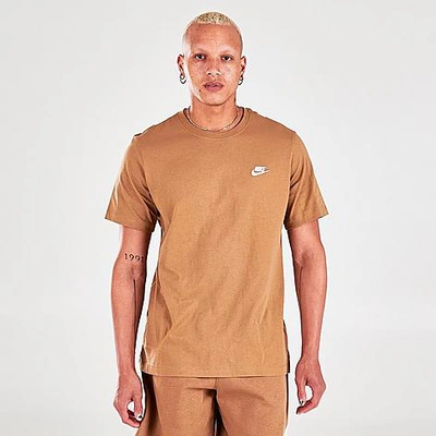 Shop Nike Sportswear Club T-shirt In Brown