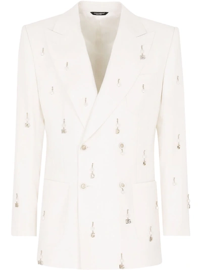 Shop Dolce & Gabbana Beat-fit Double-breasted Suit In White