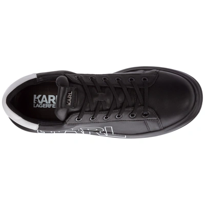 Shop Karl Lagerfeld Men's Shoes Leather Trainers Sneakers  Kapri In Black