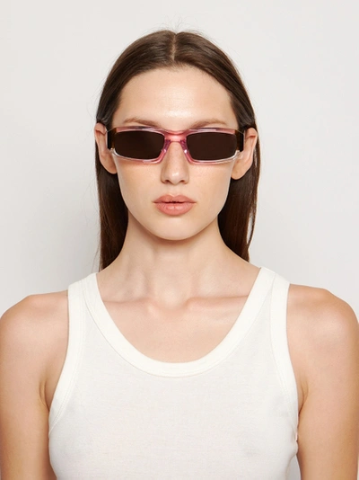Shop Jacquemus Les Lunettes Altù Sunglasses Pink In Multi