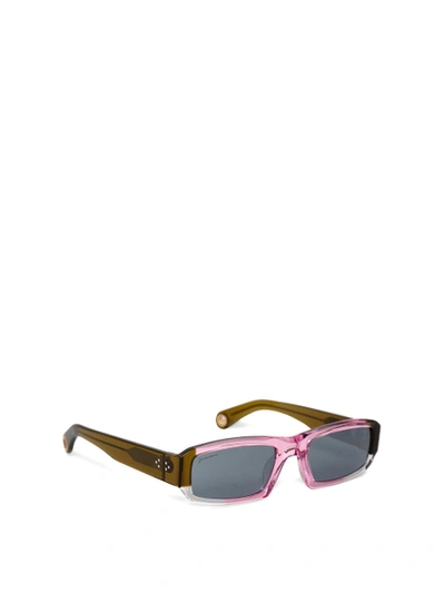 Shop Jacquemus Les Lunettes Altù Sunglasses Pink In Multi