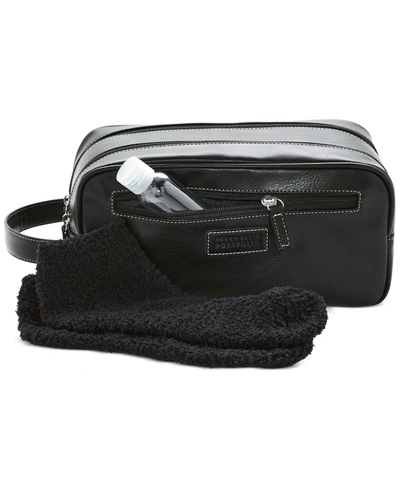 Shop Perry Ellis Portfolio Double-zip Travel Kit In Black