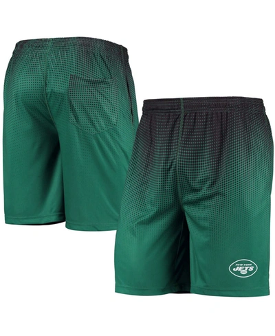 Shop Foco Men's Green, Black New York Jets Pixel Gradient Training Shorts In Green/black