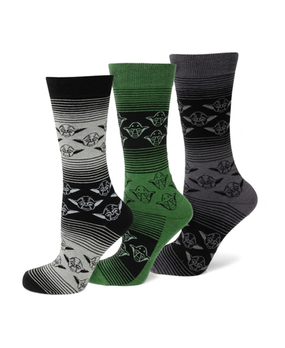 Shop Star Wars Men's Yoda Sock Gift Set, Pack Of 3 In Multi
