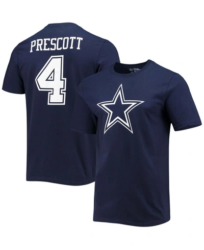 Shop Fanatics Men's Dak Prescott Navy Dallas Cowboys Player Icon Name And Number T-shirt