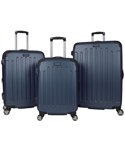 Shop Kenneth Cole Reaction Renegade 3-pc. Hardside Expandable Spinner Luggage Set In Naval