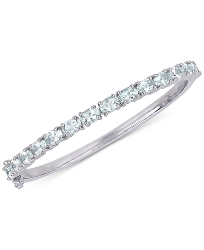 MACY'S AQUAMARINE BANGLE BRACELET (6-1/3 CT. T.W.) IN STERLING SILVER 