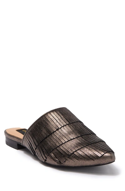 Shop Donna Karan Paisley Metallic Kiltie Mule In Pewter