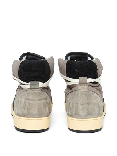 Rhude Rhecess Hi Top Sneaker Grey And Black