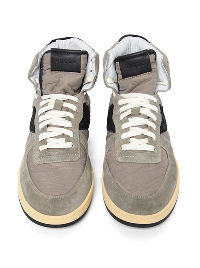 Rhude Rhecess Hi Top Sneaker Grey And Black
