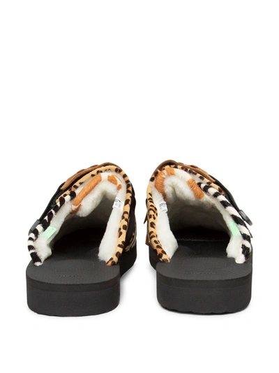 Shop Alanui X Suicoke Zavo Animal Print Patchwork Mule