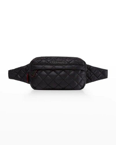 Shop Mz Wallace Metro Quilted Nylon Belt Bag In Black