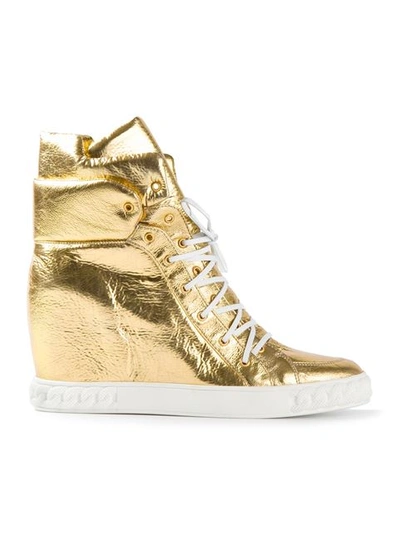 Casadei 'lace-up Sneaker' In Gold