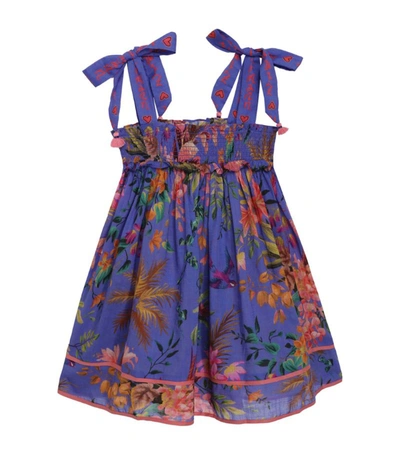 Shop Zimmermann Kids Floral Tropicana Dress (2-10 Years) In Purple