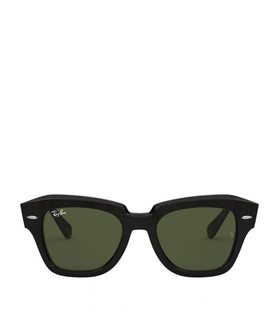 Shop Ray Ban State Street Square Sunglasses In Black