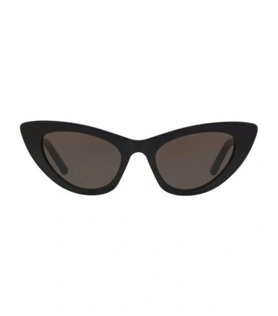 Shop Saint Laurent Lily Cat Eye Sunglasses In Black
