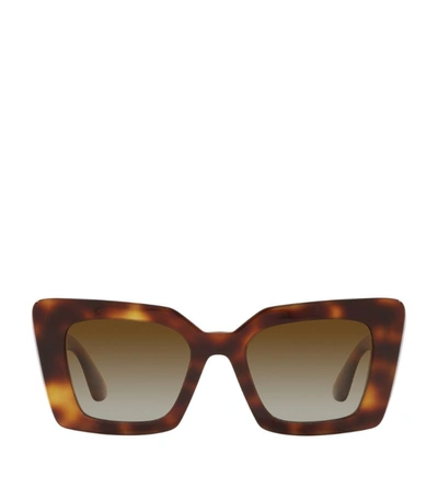 Shop Burberry Square Sunglasses In Brown