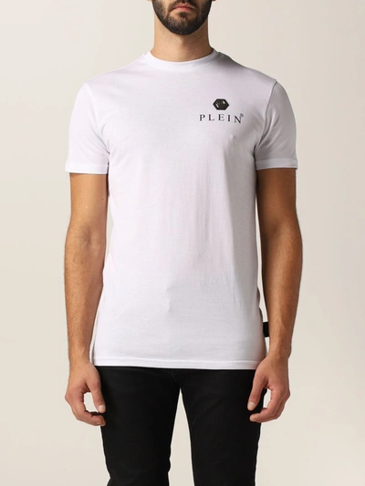 Shop Philipp Plein Iconic Cotton Tshirt In White