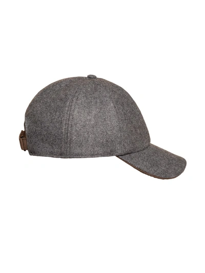 Shop Eton Men's Wool Baseball Cap In Grey
