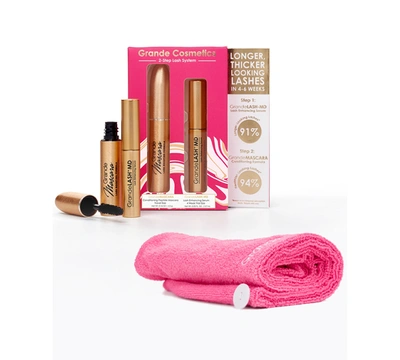 Shop Grande Cosmetics Limited Edition 2-step Lash System And Hair Turban Towel Set