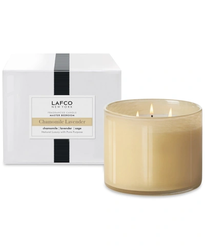 Shop Lafco New York Chamomile Lavender Master Bedroom 3-wick Candle, 30-oz. In Beige