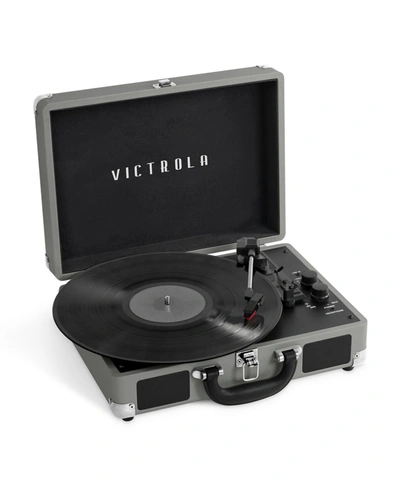 Shop Victrola Journey Bluetooth Suitcase Record Player With 3-speed Turntable In New Gray