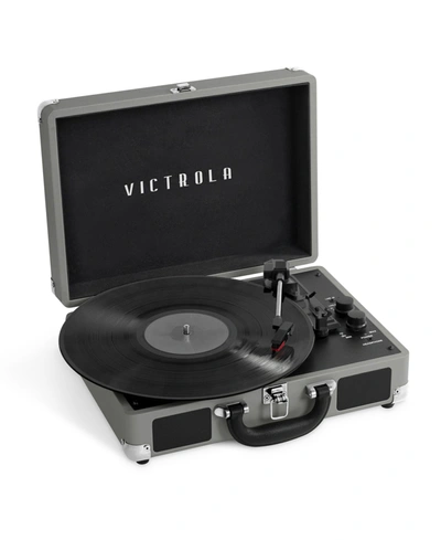 Shop Victrola Journey Plus Bluetooth Suitcase Record Player In New Gray