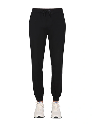 Hugo Boss Logo-print Drawstring Track Pants In Nero