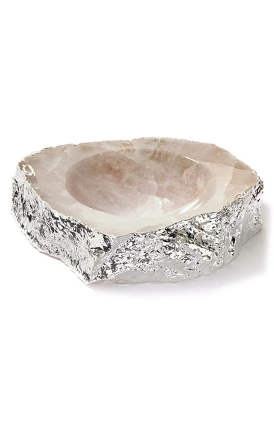 Shop Anna New York Casca Quartz Bowl In Crystal Silver