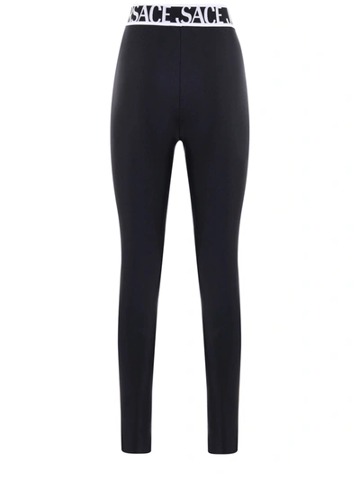 Shop Versace Jeans Couture Leggings  In Lycra In Nero