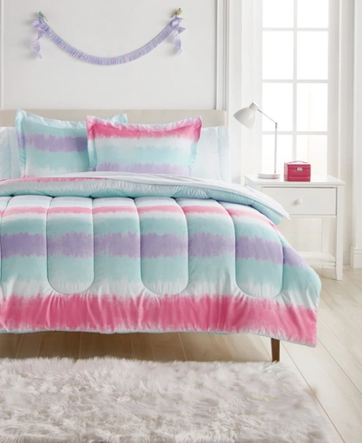 Shop Dream Factory Tie Dye Stripe Comforter Bed In A Bag, Twin Bedding In Multi/tie Dye