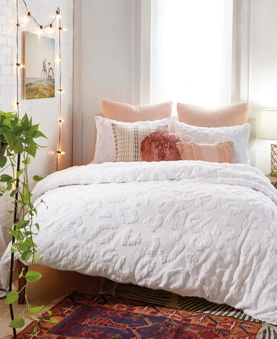 Peri Home Chenille Leopard 3-pc. Comforter Set, King In White