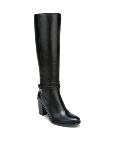 Shop Naturalizer Kalina Narrow Calf High Shaft Boots In Black Leather