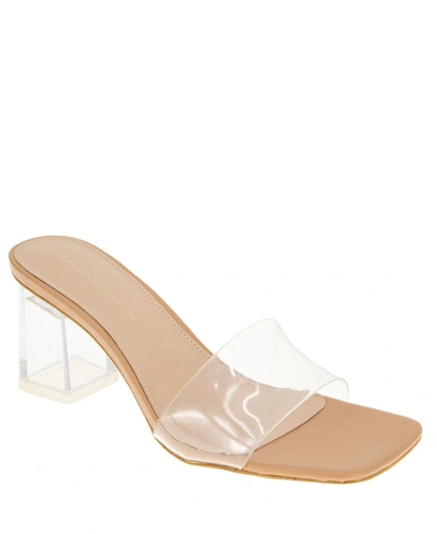 Shop Bcbgeneration Women's Luckee Dress Sandals Women's Shoes In Tan/clear