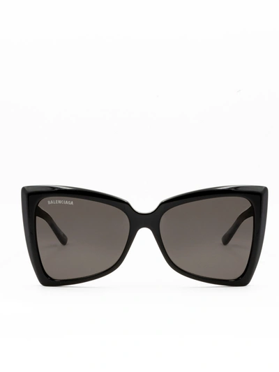 Shop Balenciaga Eyewear Butterfly Frame Sunglasses In Black