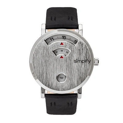 Shop Simplify The 7000 White Dial Unisex Watch Sim7001 In Black,silver Tone,white