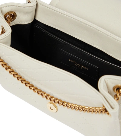 Saint Laurent Nolita Mini Leather Shoulder Bag In Crema Soft