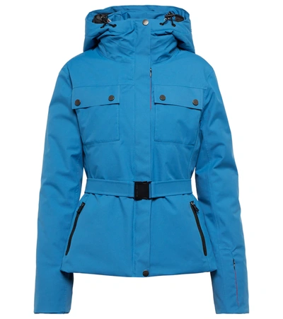 Erin Snow + Net Sustain Diana Hooded Belted Recycled Ski Jacket In Campus
